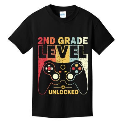 Back To School 2Nd Grade Level Unlocked Video Gamer Kids T-Shirt