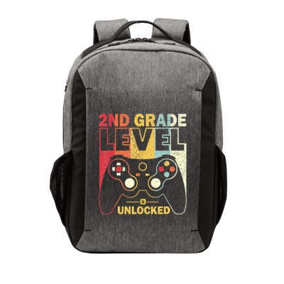 Back To School 2Nd Grade Level Unlocked Video Gamer Vector Backpack