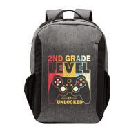 Back To School 2Nd Grade Level Unlocked Video Gamer Vector Backpack