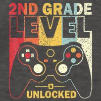 Back To School 2Nd Grade Level Unlocked Video Gamer Vector Backpack