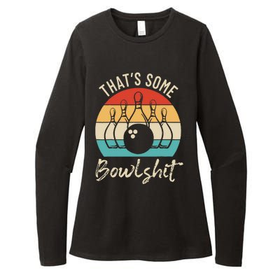 Bowling That's Some Bowlshit Retro Bowling Lovers Bowler Womens CVC Long Sleeve Shirt