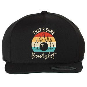 Bowling That's Some Bowlshit Retro Bowling Lovers Bowler Wool Snapback Cap