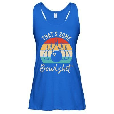 Bowling That's Some Bowlshit Retro Bowling Lovers Bowler Ladies Essential Flowy Tank