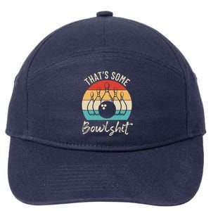 Bowling That's Some Bowlshit Retro Bowling Lovers Bowler 7-Panel Snapback Hat