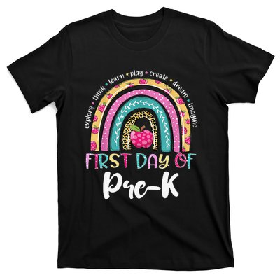 Back To School Rainbow Happy First Day Of PreK Gift T-Shirt