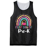 Back To School Rainbow Happy First Day Of PreK Gift Mesh Reversible Basketball Jersey Tank