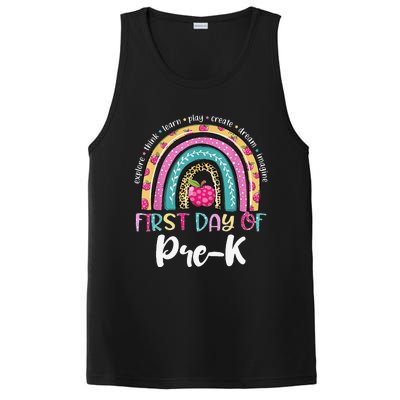 Back To School Rainbow Happy First Day Of PreK Gift PosiCharge Competitor Tank