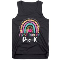 Back To School Rainbow Happy First Day Of PreK Gift Tank Top