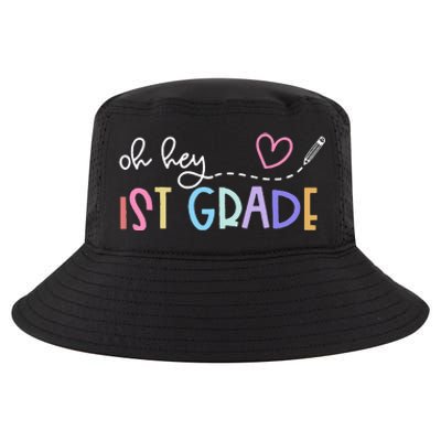 Back To School Oh Hey 1st Grade Teachers Student Cool Comfort Performance Bucket Hat