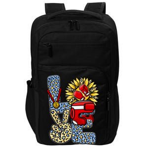 Boxing T Shirts Love Gloves Leopard Sunflower Graphic Impact Tech Backpack