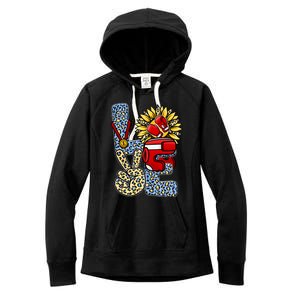 Boxing T Shirts Love Gloves Leopard Sunflower Graphic Women's Fleece Hoodie