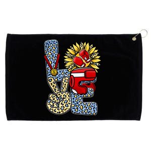 Boxing T Shirts Love Gloves Leopard Sunflower Graphic Grommeted Golf Towel