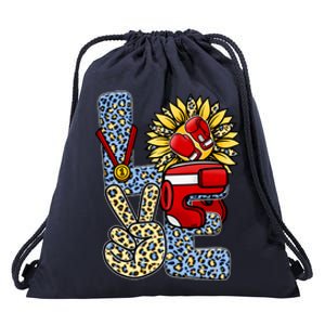 Boxing T Shirts Love Gloves Leopard Sunflower Graphic Drawstring Bag