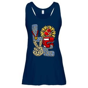 Boxing T Shirts Love Gloves Leopard Sunflower Graphic Ladies Essential Flowy Tank