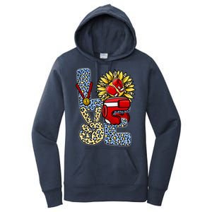 Boxing T Shirts Love Gloves Leopard Sunflower Graphic Women's Pullover Hoodie