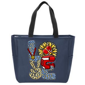 Boxing T Shirts Love Gloves Leopard Sunflower Graphic Zip Tote Bag