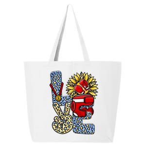 Boxing T Shirts Love Gloves Leopard Sunflower Graphic 25L Jumbo Tote