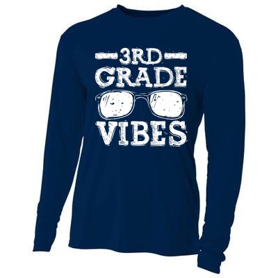 Back To School 3rd Grade Vibes First Day Boy Girl Cooling Performance Long Sleeve Crew