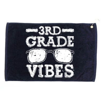 Back To School 3rd Grade Vibes First Day Boy Girl Grommeted Golf Towel