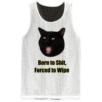 Born To Shit Forced To Wipe Funny Cat Mesh Reversible Basketball Jersey Tank