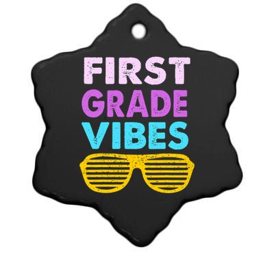 Back To School 1st Grade Vibes First Day Of School 1st Grade Ceramic Star Ornament