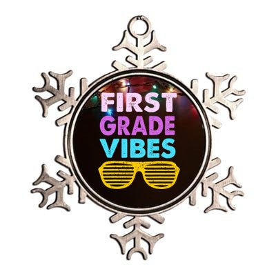 Back To School 1st Grade Vibes First Day Of School 1st Grade Metallic Star Ornament