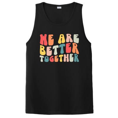 Back To School Teacher Retro Groovy We Are Better Together PosiCharge Competitor Tank