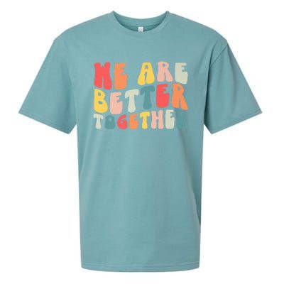 Back To School Teacher Retro Groovy We Are Better Together Sueded Cloud Jersey T-Shirt