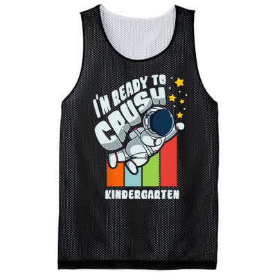 Back To School Cute First Day Of Kindergarten Astronaut Mesh Reversible Basketball Jersey Tank