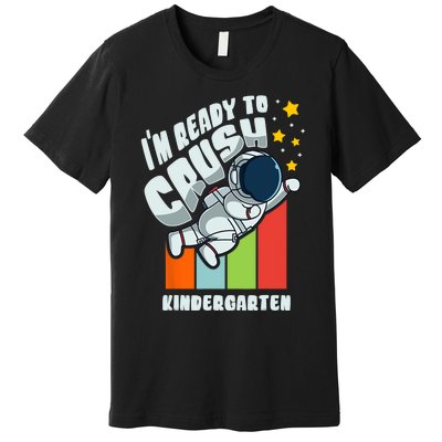 Back To School Cute First Day Of Kindergarten Astronaut Premium T-Shirt