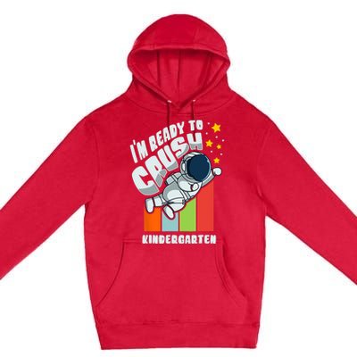 Back To School Cute First Day Of Kindergarten Astronaut Premium Pullover Hoodie