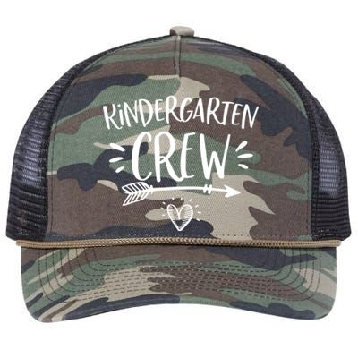 Back To School Kindergarten Crew Teachers Student Retro Rope Trucker Hat Cap