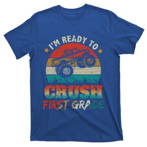 Back To School Ready To Crush First Grade Monster Truck Boys Gift T-Shirt