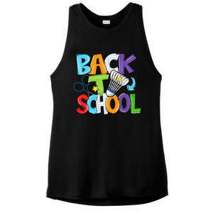 Back To School Badminton Players Funny First Day Of School Ladies PosiCharge Tri-Blend Wicking Tank