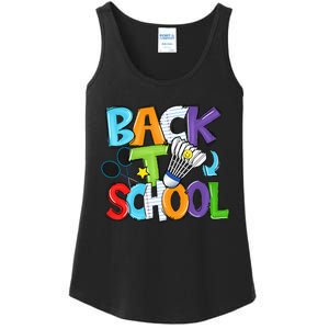 Back To School Badminton Players Funny First Day Of School Ladies Essential Tank