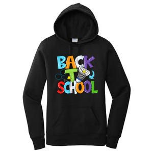 Back To School Badminton Players Funny First Day Of School Women's Pullover Hoodie