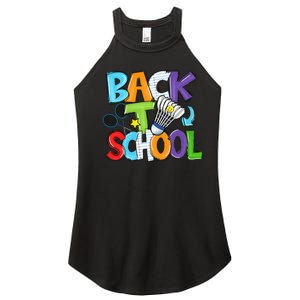 Back To School Badminton Players Funny First Day Of School Women's Perfect Tri Rocker Tank