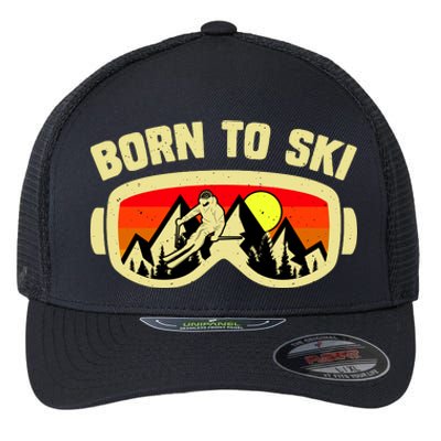 Born To Ski Flexfit Unipanel Trucker Cap