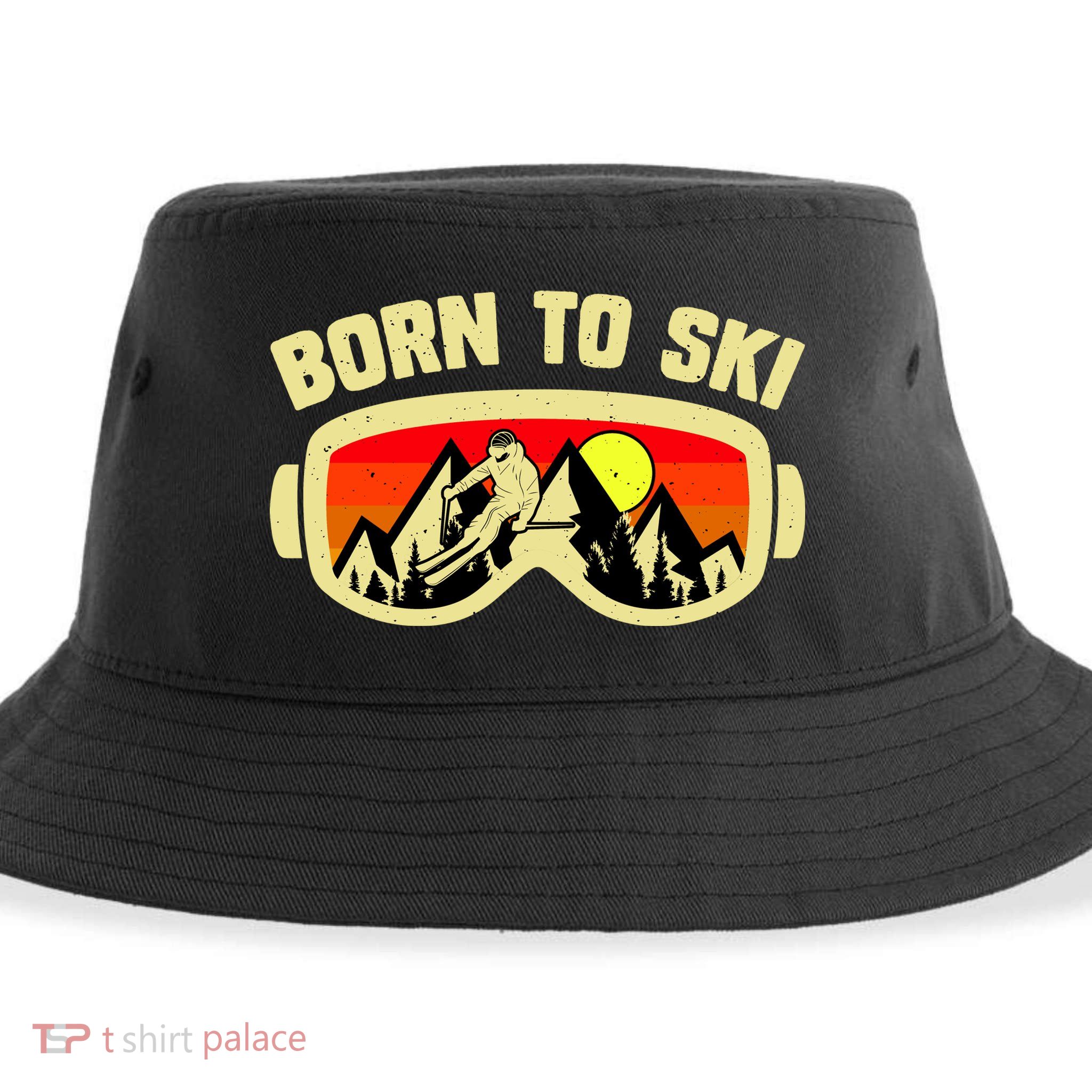 Born To Ski Sustainable Bucket Hat