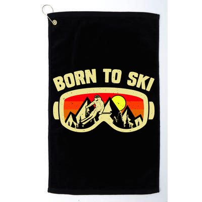 Born To Ski Golf Towel