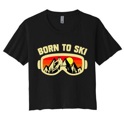 Born To Ski Crop Top
