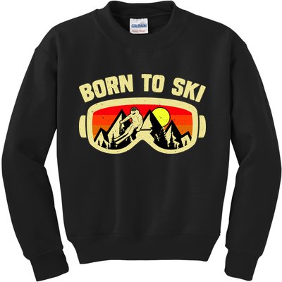 Born To Ski Kids Sweatshirt