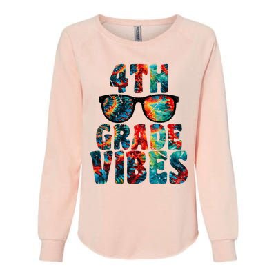 Back To School 4th Grade Vibes First Day Teacher Womens California Wash Sweatshirt