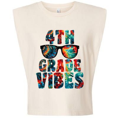 Back To School 4th Grade Vibes First Day Teacher Garment-Dyed Women's Muscle Tee