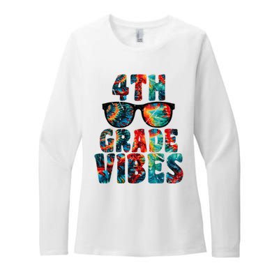 Back To School 4th Grade Vibes First Day Teacher Womens CVC Long Sleeve Shirt