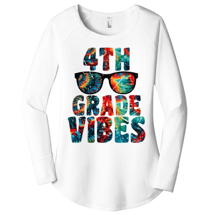 Back To School 4th Grade Vibes First Day Teacher Women's Perfect Tri Tunic Long Sleeve Shirt