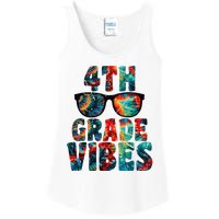 Back To School 4th Grade Vibes First Day Teacher Ladies Essential Tank