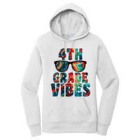 Back To School 4th Grade Vibes First Day Teacher Women's Pullover Hoodie