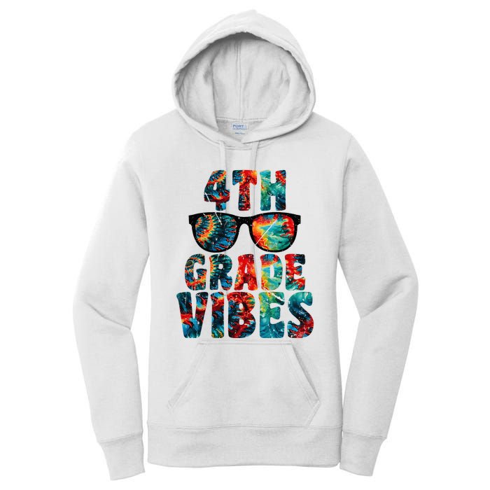 Back To School 4th Grade Vibes First Day Teacher Women's Pullover Hoodie