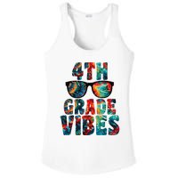 Back To School 4th Grade Vibes First Day Teacher Ladies PosiCharge Competitor Racerback Tank